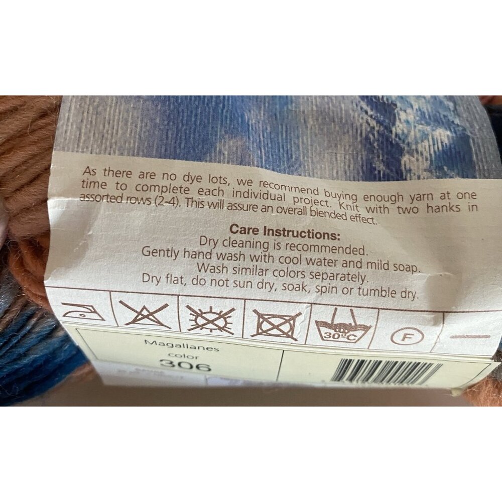 Magallanes Hand Dyed 100% Wool Yarn Chili Araucanian Yarns Color 306 - Picture 4 of 4